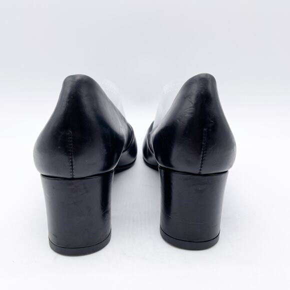 Paul Green Women's Black Leather Block Heel Dress Shoes Size UK 5, US 7.5 - Picture 4 of 13